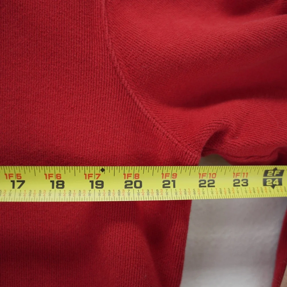 Polo Ralph Lauren Estate Rib Red Quarter Zip Pullover Sweater Mens L Pony Logo